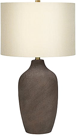 Monarch Specialties Hilary Table Lamp, 27”H, Beige/Gray