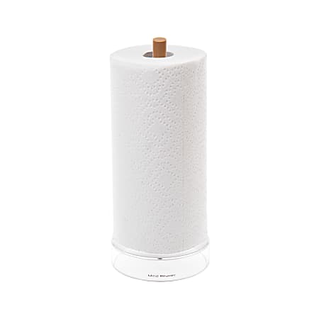 Mind Reader Modern Collection Paper Towel Holder, 6”H x 6”W x 14-11/16“D, Brown