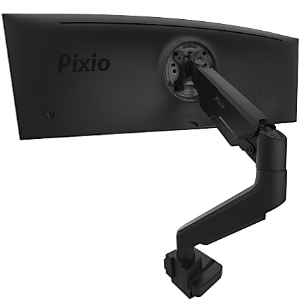 Pixio PS2S Heavy-Duty Premium Gas-Spring Single-Monitor Arm for Monitors up to 49" with Full-Articulation, Black