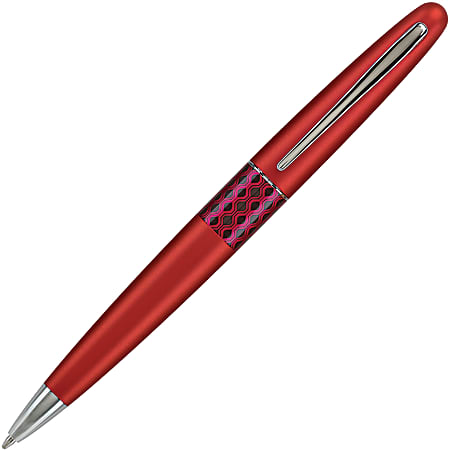 Pilot® MR Retro Pop Collection Premium Ballpoint Pen, Medium Point, 1.0 mm, Red Barrel, Black Ink
