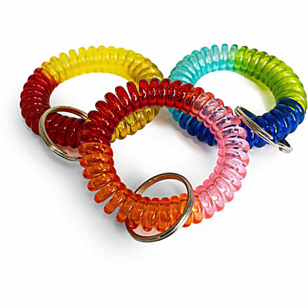 The Pencil Grip Key Ring Wrist Coil, 1.5"H x 1.5"W x 1.5"L