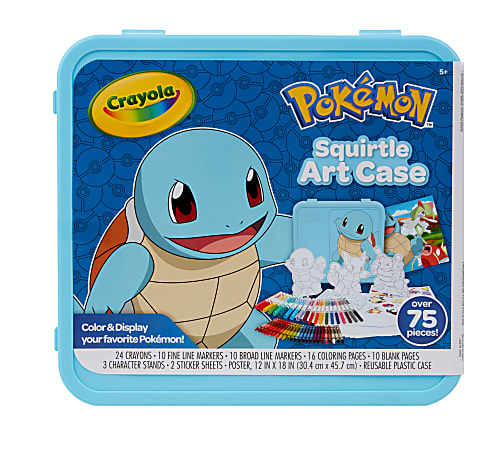 Crayola Pok mon Squirtle Coloring Art Case Case Of 75 Pieces - Office Depot