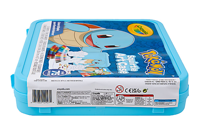 Pokémon Coloring Art Case, Squirtle, 75 Pcs, Crayola.com