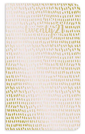 Office Depot® Brand Monthly Planner, 3-1/2" x 6", Simple Dot, January to December 2021, NS35620B