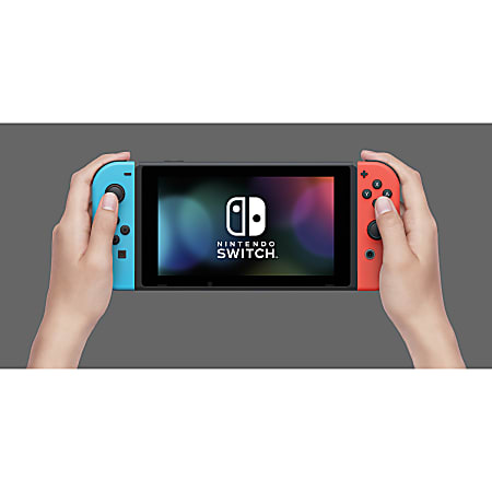 Nintendo Switch Console Neon BlueNeon Red Joy Cons - Office Depot