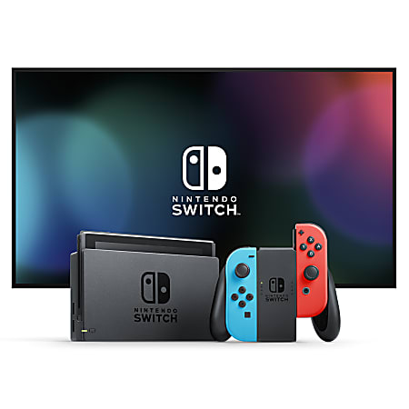 https://media.officedepot.com/images/f_auto,q_auto,e_sharpen,h_450/products/9565791/9565791_o09_nintendo_switch_console_neon_blue_neon_red_joy_con/9565791