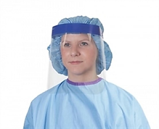 Medline Full-Length Face Shields, XL, Clear, Pack Of 40 Shields