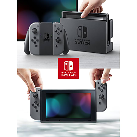 Nintendo Switch Console Gray Joy Cons - Office Depot