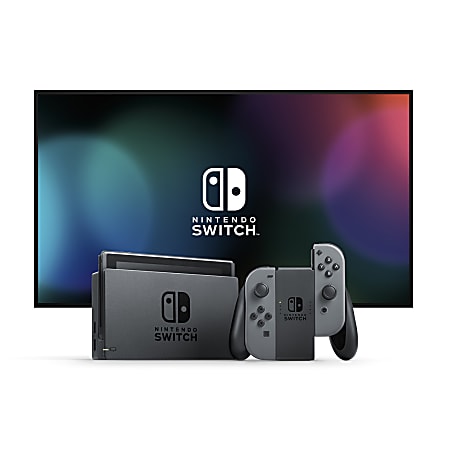 Nintendo Switch Console Gray Joy Cons - Office Depot