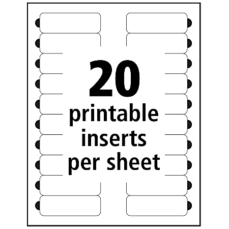 Avery The Mighty Badge Inserts For Inkjet Printers 1 x 3 Clear Pack Of