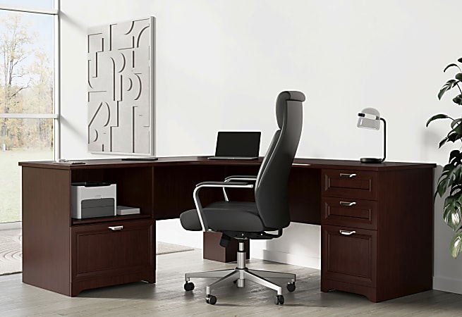 L shaped computer shop desk office depot