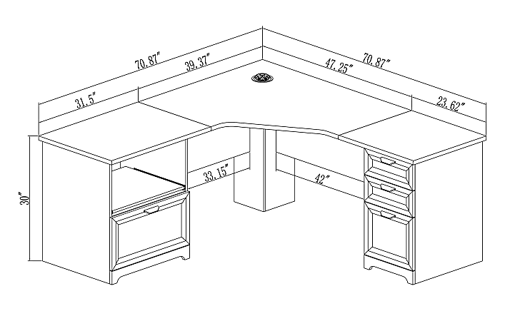 Realspace magellan collection corner desk classic cherry sale