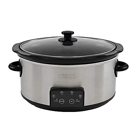 Nesco® 6-Quart Stainless Steel Digital Slow Cooker, Silver/Black