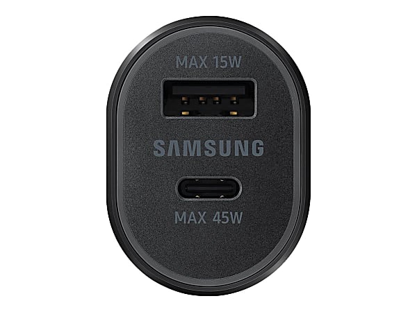 Samsung Dual Car Charger EP-L5300 - Car power adapter - 45 Watt - PD, QC, AFC, SFC - 2 output connectors (USB, USB-C) - black