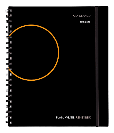 AT-A-GLANCE® Plan.Write.Remember. Academic Weekly/Monthly Appointment Book/Planner, 8-3/4" x 11", Black, July 2019 to June 2020