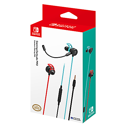 Nintendo Switch HORI Gaming Earbuds Pro, Red/Blue, 873124007534