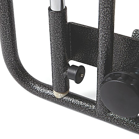Medline Half Rails For Home Care Beds, 5 1/2" x 20 1/2" x 34 1/2", Charcoal, Case Of 2