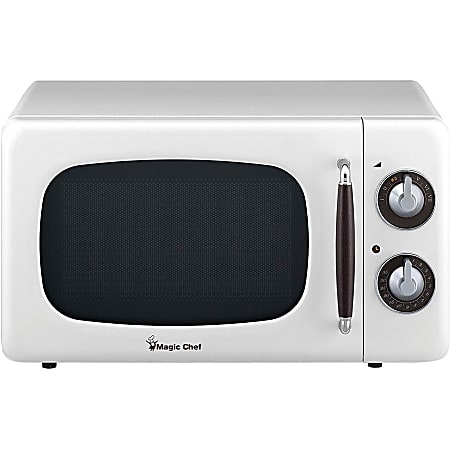 Magic Chef MCD770CW .7 Cubic -ft 700-Watt Retro Microwave (White) - Single - 0.7 ft³ Capacity - Microwave - 7 Power Levels - 700 W Microwave Power - FuseMetal, Plastic - Countertop - White