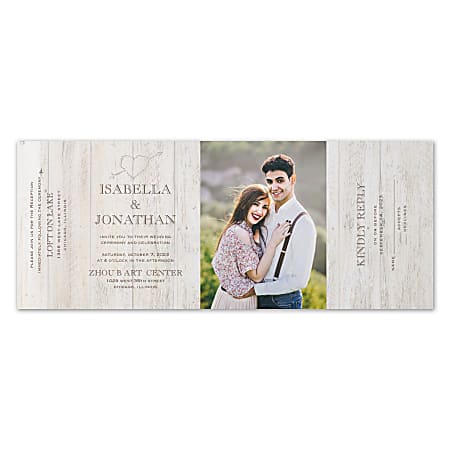 Custom Shaped Wedding Event Response Cards With Envelopes 4 78 x 3 12  Picturesque Watercolor Box Of 25 Cards - Office Depot