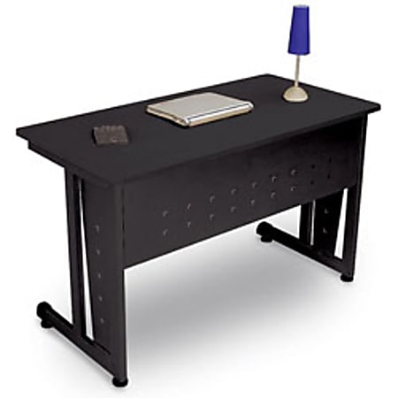 OFM Computer Table, Black Base, Graphite Top
