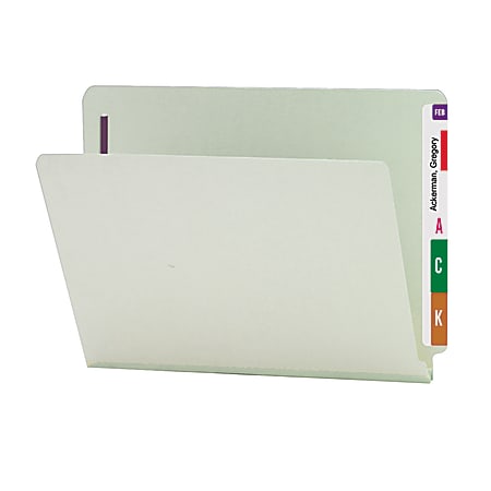Smead® Pressboard End-Tab Folders With SafeSHIELD Fastener,