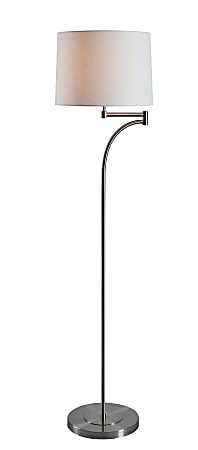 KENROY HOME Chatham Floor Lamp With Silver Finish 32307BS | People's Furniture - Evansville