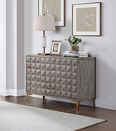 Coast to Coast Niko 41”W Transitional Cabinet With 2 Doors, Gray