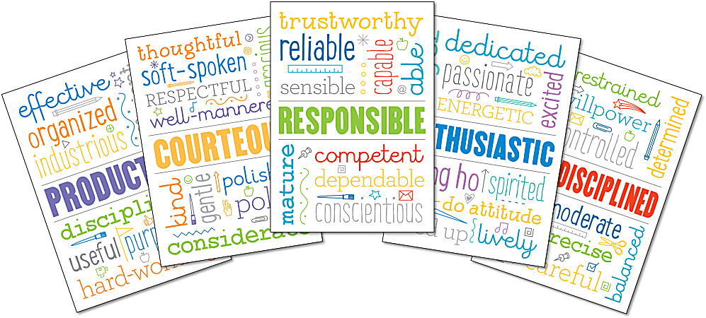 Carson-Dellosa Positive Behavior Bulletin Board Set, Multicolor, Grades K-5