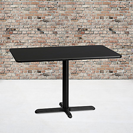 Flash Furniture Rectangular Laminate Table, 31-3/16"H x 30"W x 48"D, Black
