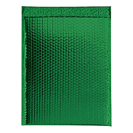 Office Depot® Brand Glamour Bubble Mailers, 17-1/2"H x 13"W x 3/16"D, Green, Case Of 100 Mailers