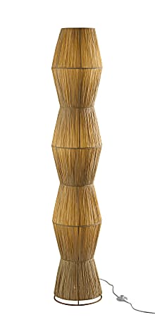 Adesso Renata Floor Lantern, Paper Raffa