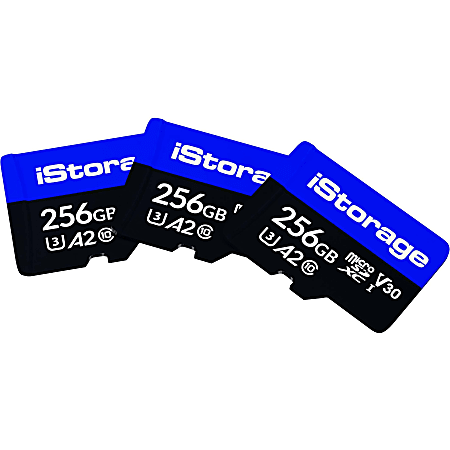 3 PACK iStorage microSD Card 256GB | Encrypt