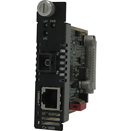 Perle CM-1000-S1SC20U - Fiber media converter - GigE - 1000Base-T, 1000Base-BX-U - RJ-45 / SC single-mode - up to 12.4 miles - 1310 (TX) / 1490 (RX) nm