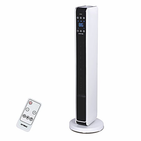 Optimus 1500-Watt Oscillating Tower Heater With Digital Temperature Control, 30" x 9"