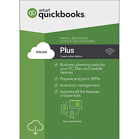 Intuit® QuickBooks® Online Plus 2019, For PC/Mac®, Download