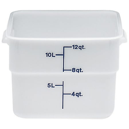 Cambro CamSquare Food Storage Container, 12 Qt, White