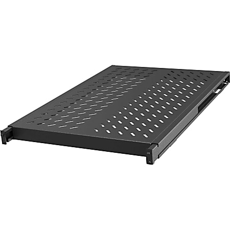 Vertiv 1U Depth Adjustable Fixed shelf 250Lbs Black - 1U Rack Height x 19" Rack Width x 33.60" Rack Depth - Rack-mountable - Black - Metal - 248.02 lb Maximum Weight Capacity