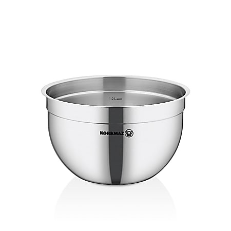 Korkmaz Gastro Proline Stainless Steel Mixing Bowl, 5.4 Qt, Silver