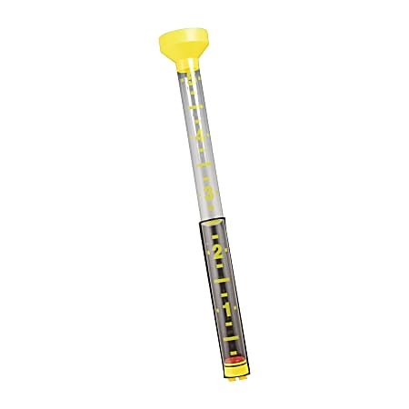 Taylor Precision Products 5”-Capacity Jumbo Rain Gauge, 26-13/16”H x 3-3/4”W x 3-3/4”D, Yellow