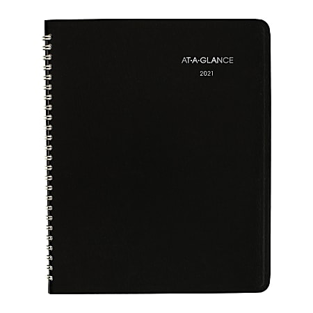 AT-A-GLANCE® DayMinder Monthly Planner, 7" x 8-3/4", Black, January to December 2021, G40000