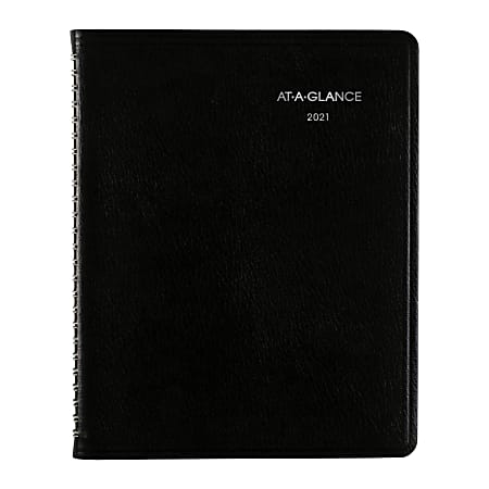 AT-A-GLANCE® Weekly/Monthly Planner, DayMinder Executive With Notes, 7" x 8-3/4", Black, January to December 2021, G54600