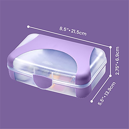 Purple plastic pencil box hot sale