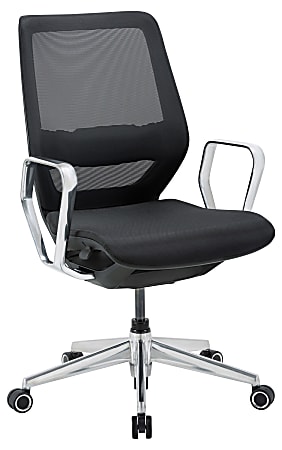 WorkPro® Sentrix Ergonomic Mesh/Mesh Mid-Back Manager Chair, Fixed Arms, Black