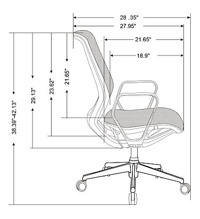 WorkPro Sentrix Ergonomic MeshMesh Mid Back Manager Office