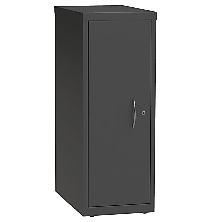 Lorell® Kingsley Open Desking 1-Shelf Steel Single Tower, Charcoal Gray