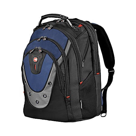 Recertified - Wenger Ibex GA-7316-06F00 Polyester Backpack for 17-inch Notebook - Black/Blue