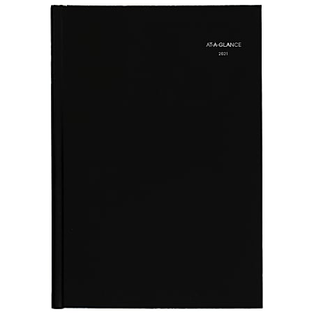 AT-A-GLANCE® DayMinder 14-Month Hardcover Planner, 8" x 11-3/4", Black, December 2020 to January 2022, G470H00