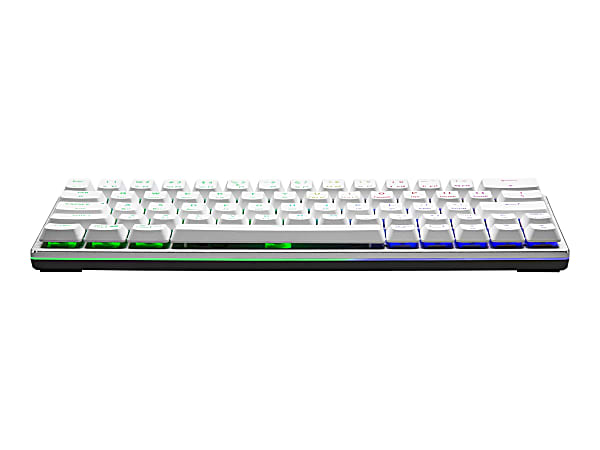 Cooler Master SK622 - Keyboard - backlit - wireless - USB, Bluetooth 4.0 - US - key switch: Low Profile Blue - silver white