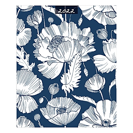 TF Publishing Monthly Planner, 11" x 9", Midnight Bloom, January To December 2022