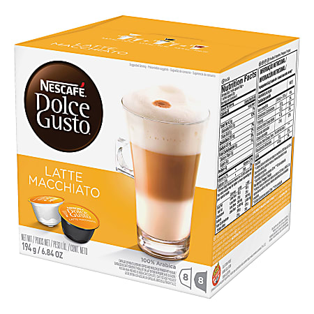 Nescafe® Dolce Gusto® Single-Serve Coffee Pods, Latte Macchiato, Carton Of 16